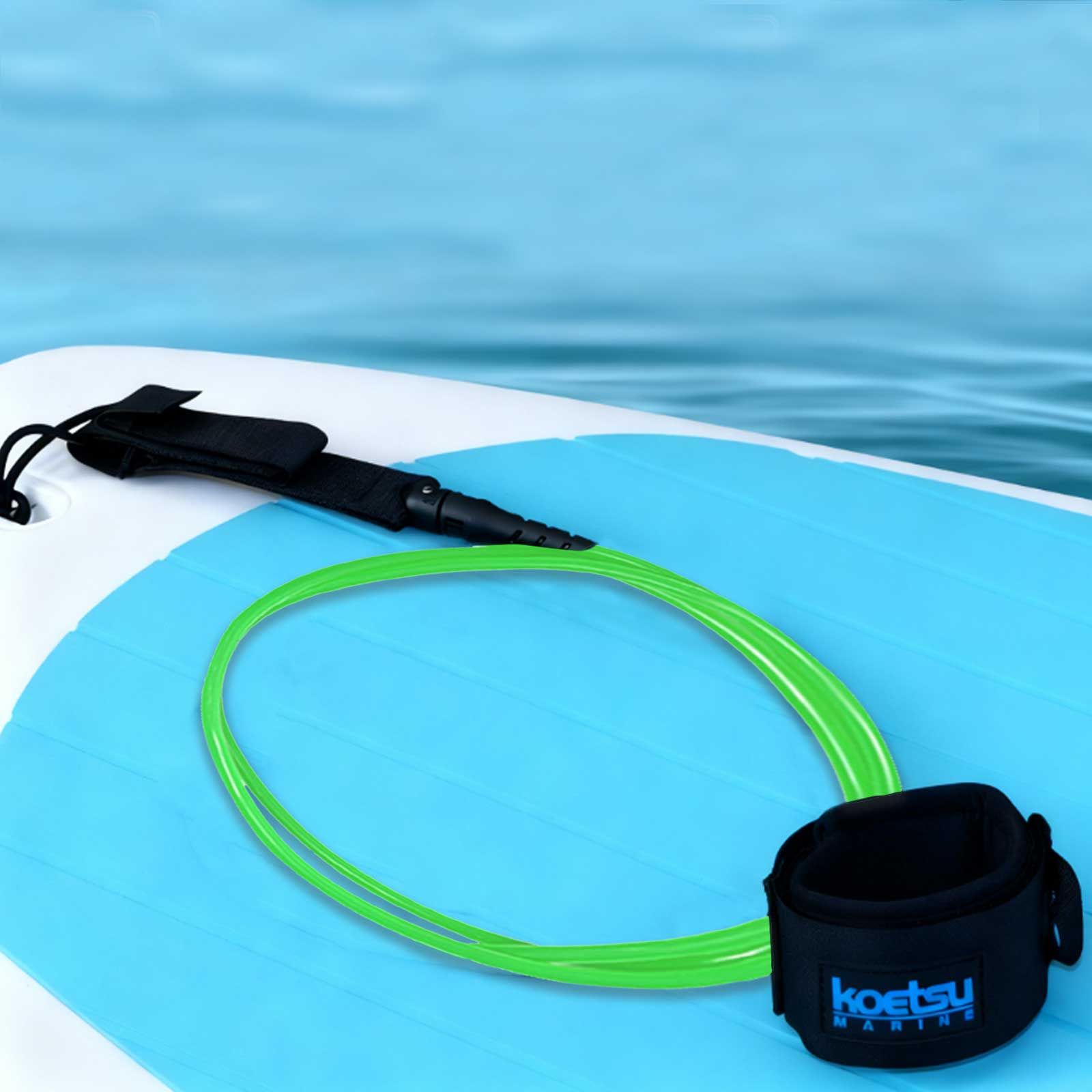 Surfboard Leash Ankle - เชือกคล้องขาสำหรับกระดาน SUP ขนาด 6-10 ฟุต สายรัดกระดานโต้คลื่นแบบพรีเมียม