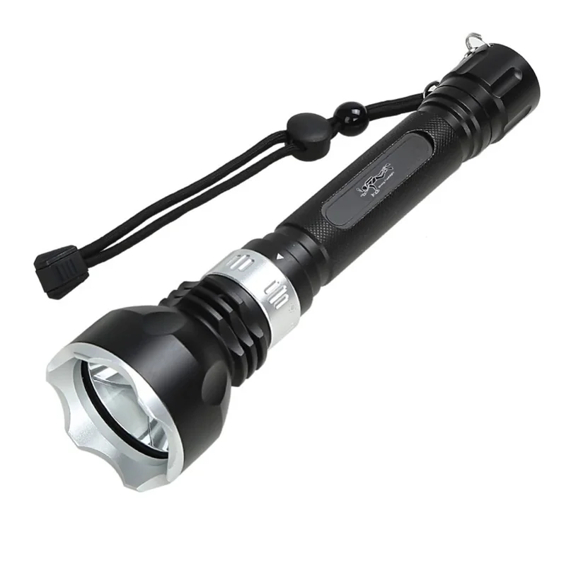 Underwater Flashlight - ไฟฉายดำน้ำระดับมืออาชีพหัวบัวไฟฉาย T6 XML แบบพกพาไฟฉายดำน้ำลึกใต้น้ำ IPX8 200เมตรไฟฉาย18650กันน้ำ