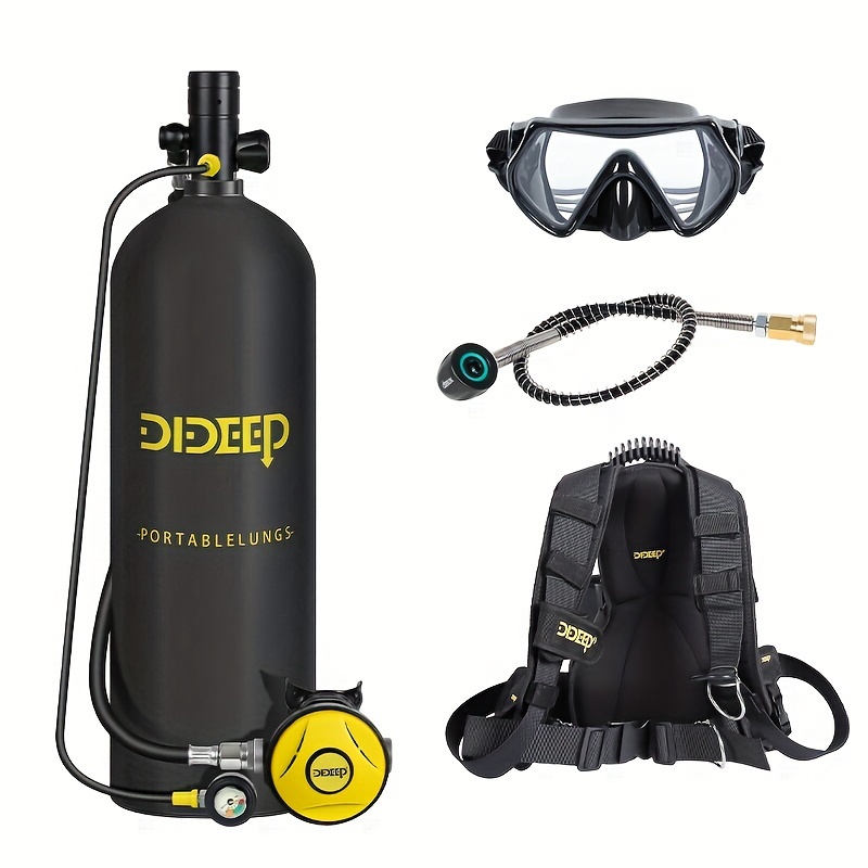 Aquatic Diving - ชุดถังดำน้ำขนาดเล็ก DIDEEP 4 ลิตร, ถังดำน้ำใต้น้ำได้นานถึง 40-60
