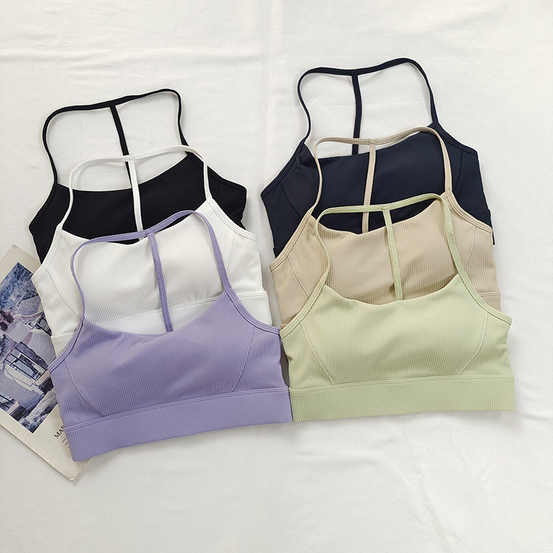 Aquatic Sports Bra - สปอร์ตบราแบบผูกคอแบบมีแผ่นรองแบบถอดได้ - เหมาะสำหรับการวิ่ง โยคะ และยิม -