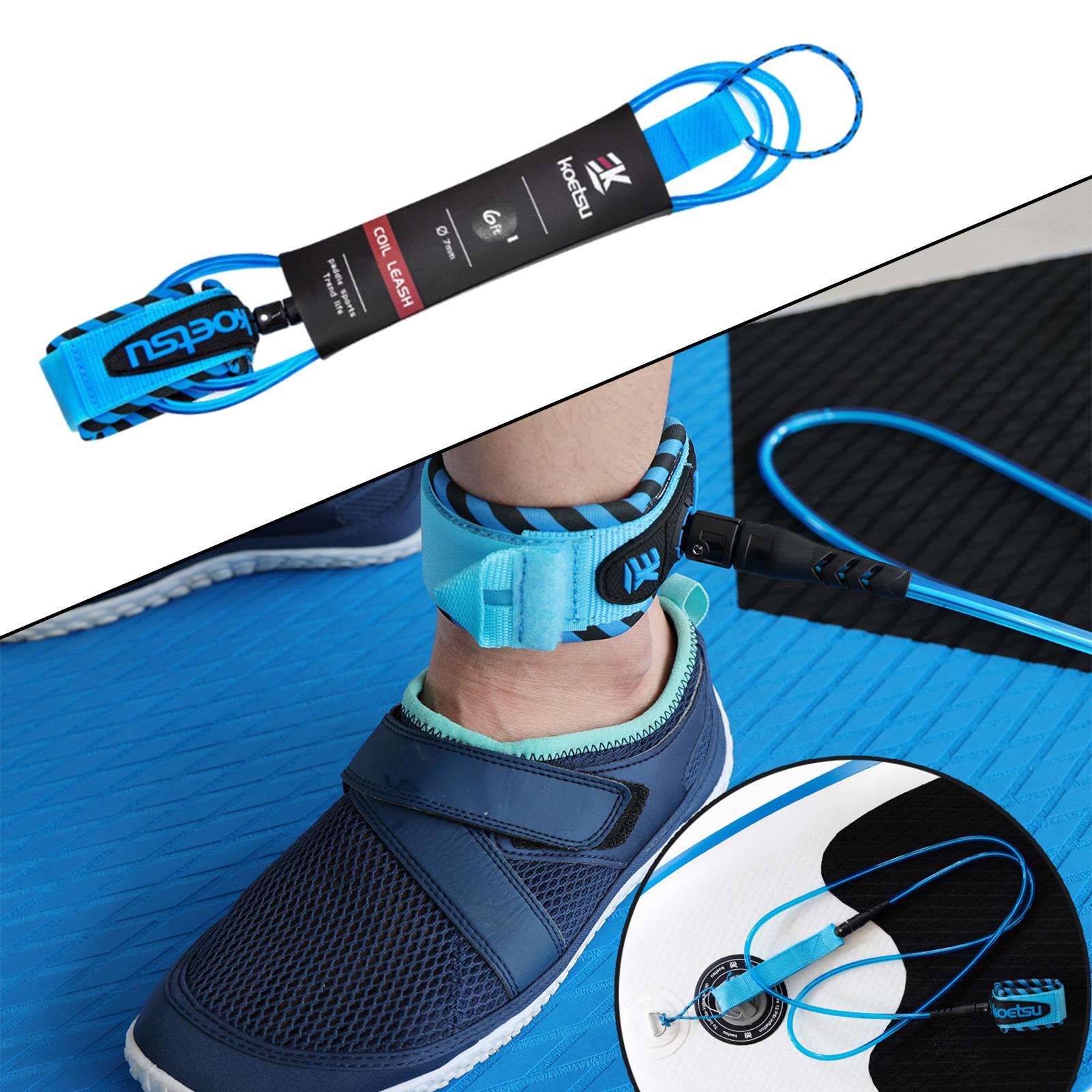 Surfboard Leash Ankle - สายรัดข้อเท้าสำหรับกระดานโต้คลื่น วัสดุ TPU สายรัดเท้าแบบยืดหยุ่นสำหรับกระดานพาย น้ำหนักเบาสำหรับกีฬาทางน้ำ