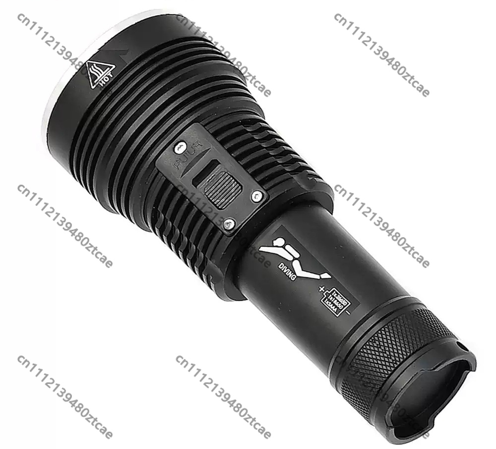 Underwater Flashlight - ไฟฉายดำน้ำเลเซอร์สีขาวกำลังสูง โฟกัสได้ ระยะไกล พกพาสะดวก สำหรับมืออาชีพ