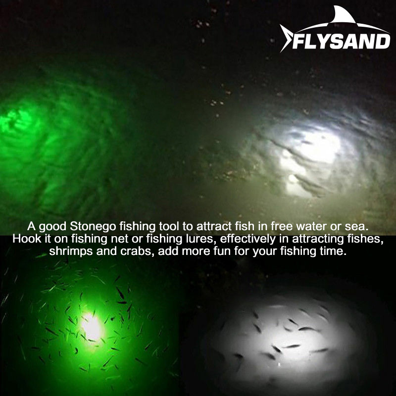 อุปกรณ์ตกปลามีไฟ LED หลอดไฟตกป - Underwater Flashlight บทวิจารณ์และราคา