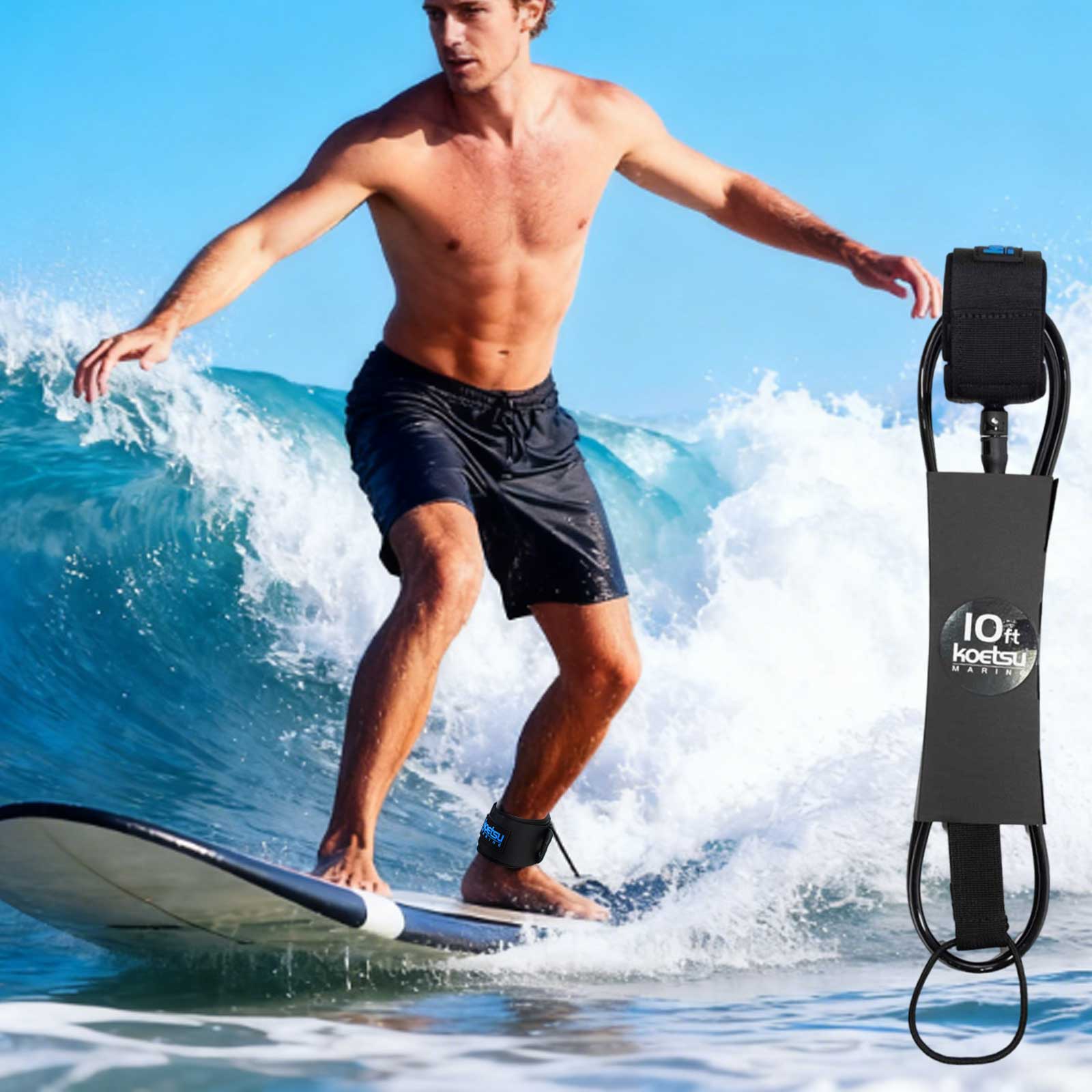 เชือกคล้องขาสำหรับกระดาน SUP ข - Surfboard Leash Ankle บทวิจารณ์และราคา