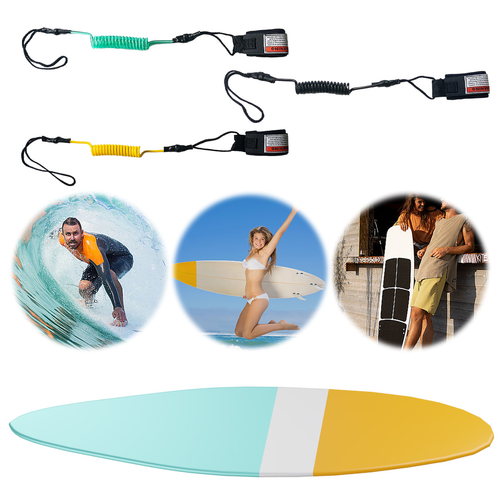 เชือกคล้องข้อเท้าสำหรับกระดานซ - Surfboard Leash Ankle บทวิจารณ์และราคา