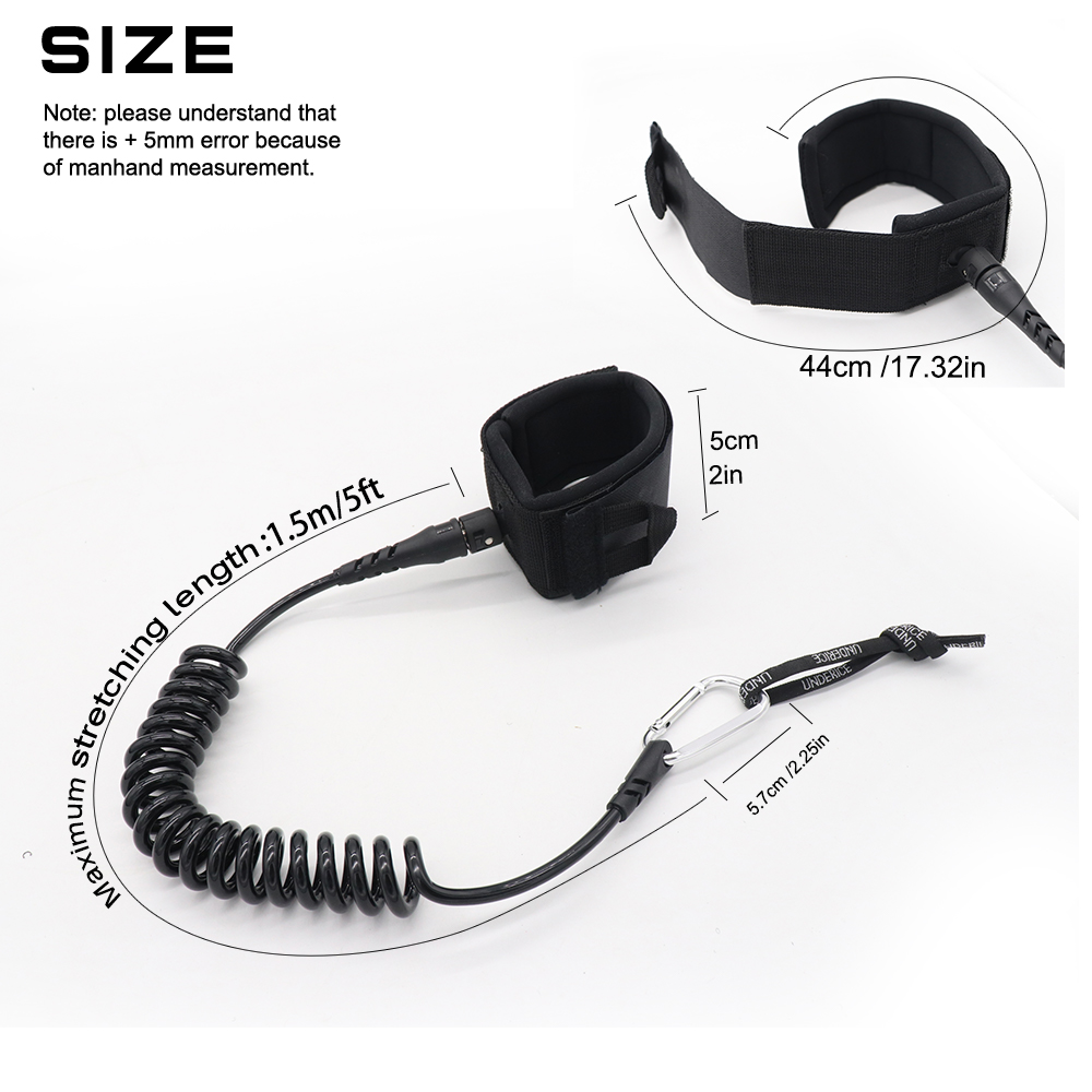 สายรัดกระดานโต้คลื่น UICE 5 ฟุ - Surfboard Leash Ankle บทวิจารณ์และราคา