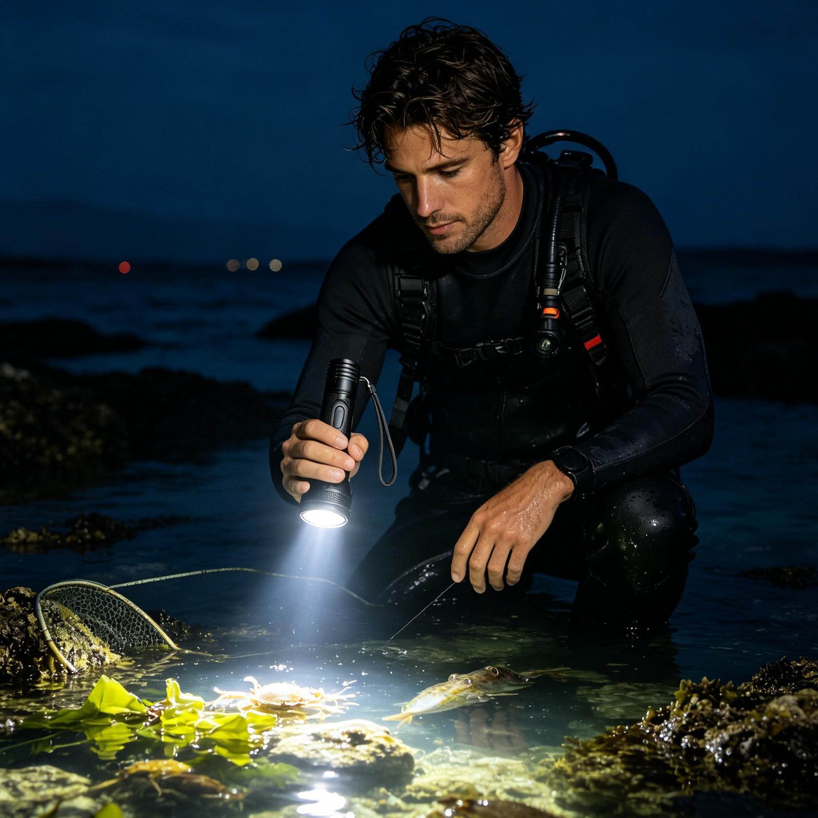 ไฟฉายดำน้ำ LED แบบชาร์จได้ 3 โ - Aquatic Diving บทวิจารณ์และราคา