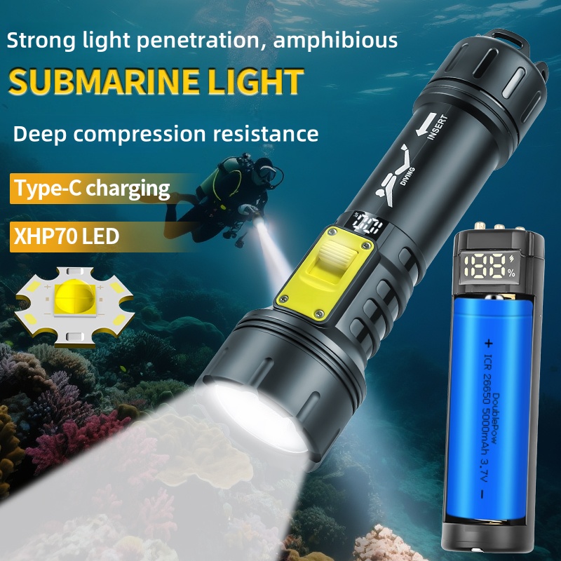 ใหม่ XHP70 ไฟฉายดําน้ํา IPX8 ก - Aquatic Diving บทวิจารณ์และราคา