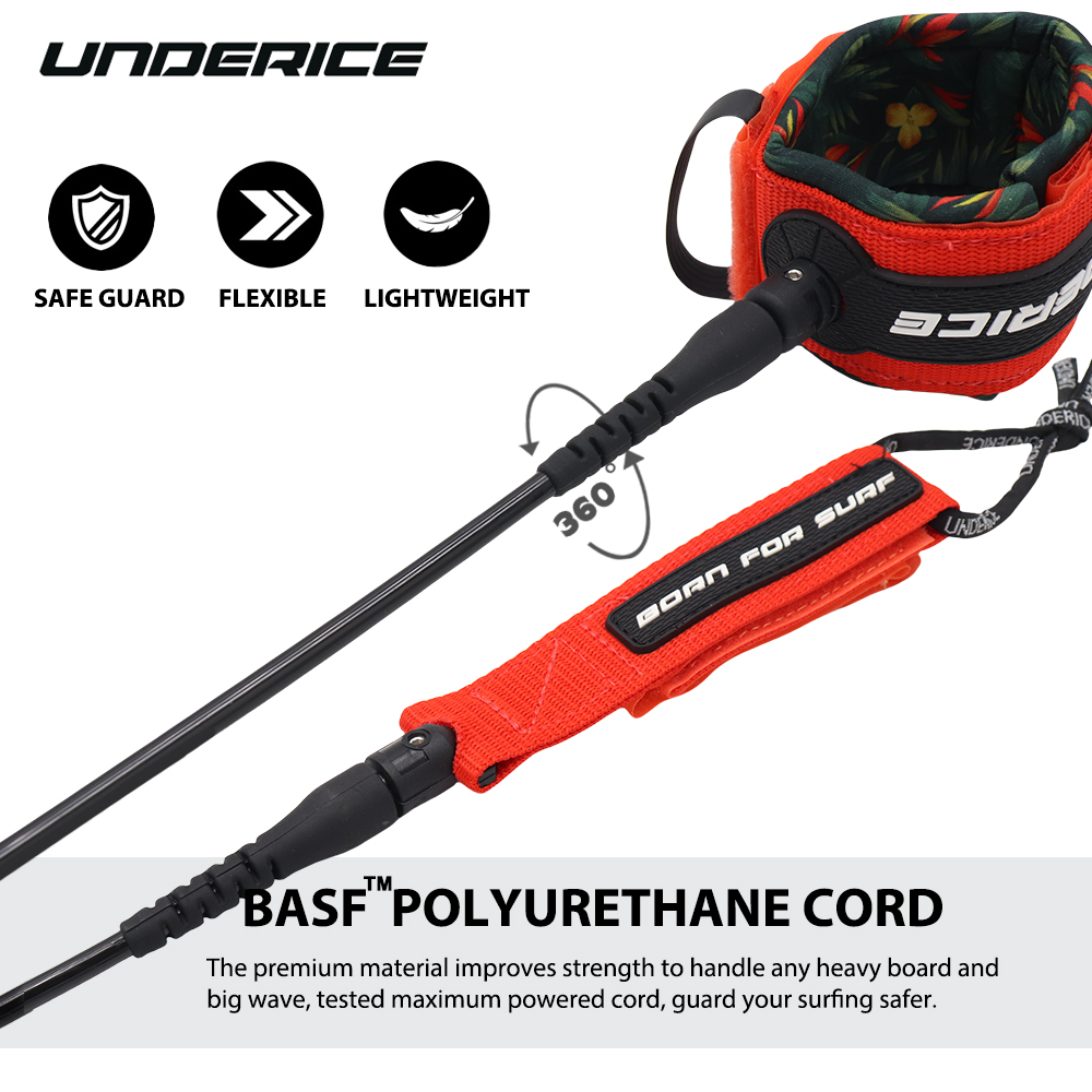 สายรัดข้อเท้าสำหรับกระดานโต้คล - Surfboard Leash Ankle บทวิจารณ์และราคา
