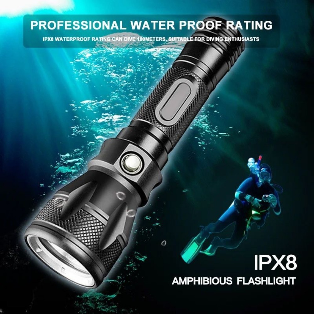 ไฟฉายดำน้ำแบบมืออาชีพ LED ไฟฉา - Underwater Flashlight บทวิจารณ์และราคา