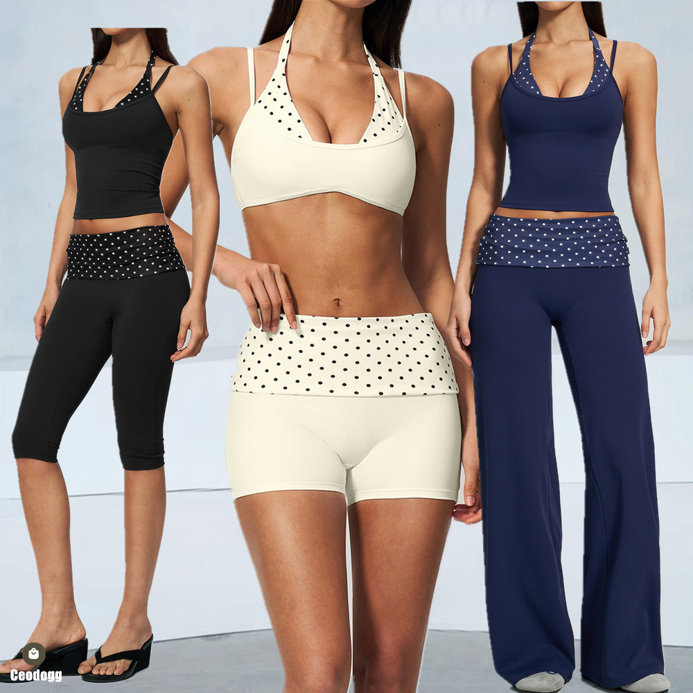 เสื้อกล้ามโยคะแบบผูกคอ ลายจุด  - Aquatic Sports Bra บทวิจารณ์และราคา