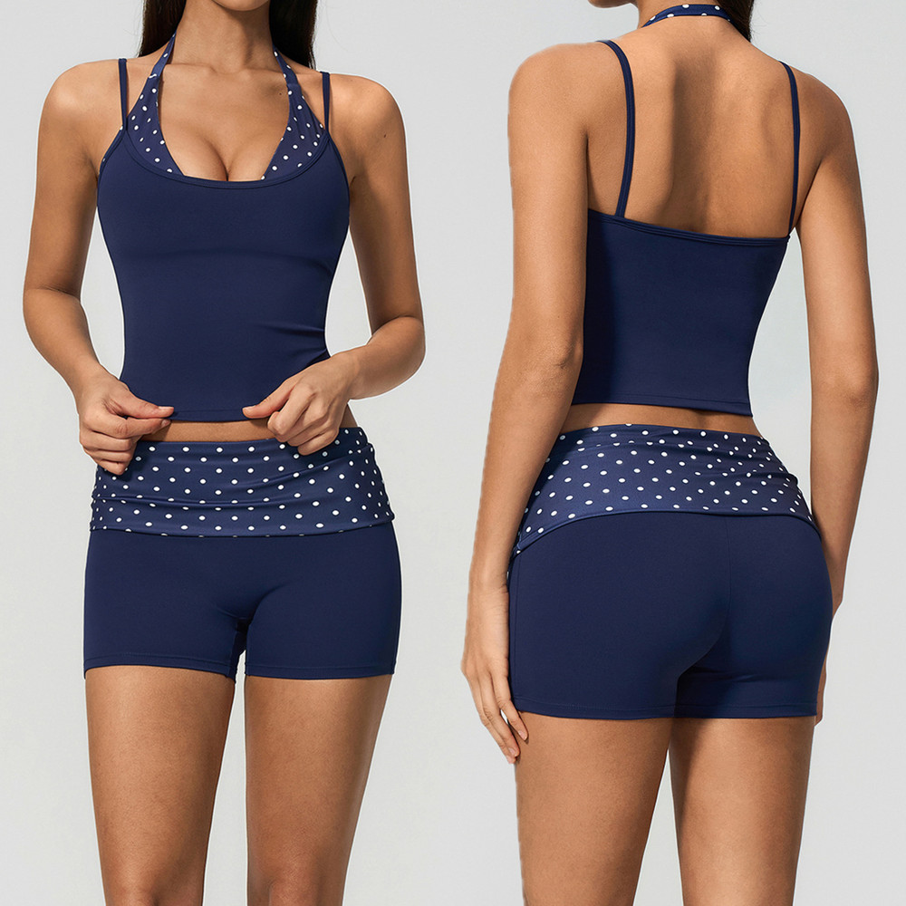 เสื้อกล้ามโยคะแบบผูกคอ ลายจุด  - Aquatic Sports Bra บทวิจารณ์และราคา