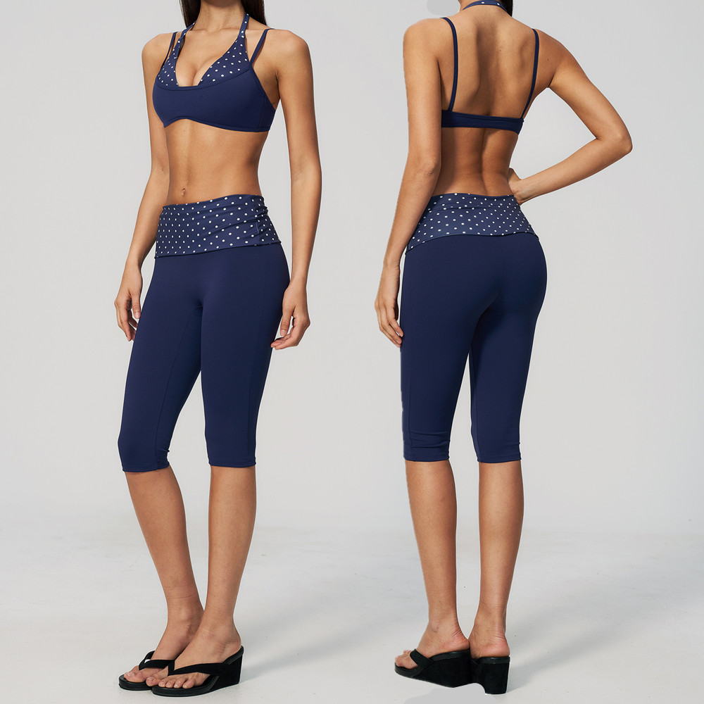 เสื้อกล้ามโยคะแบบผูกคอ ลายจุด  - Aquatic Sports Bra บทวิจารณ์และราคา