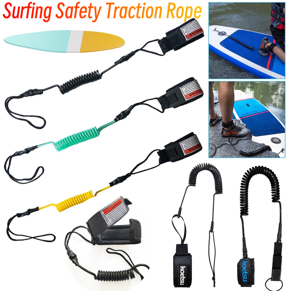 เชือกคล้องข้อเท้าสำหรับกระดานซ - Surfboard Leash Ankle บทวิจารณ์และราคา